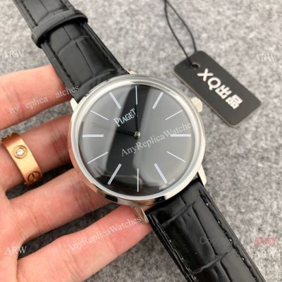 High Quality Piaget Replica Watches Men Altiplano Watches SS Black Dial 42mm